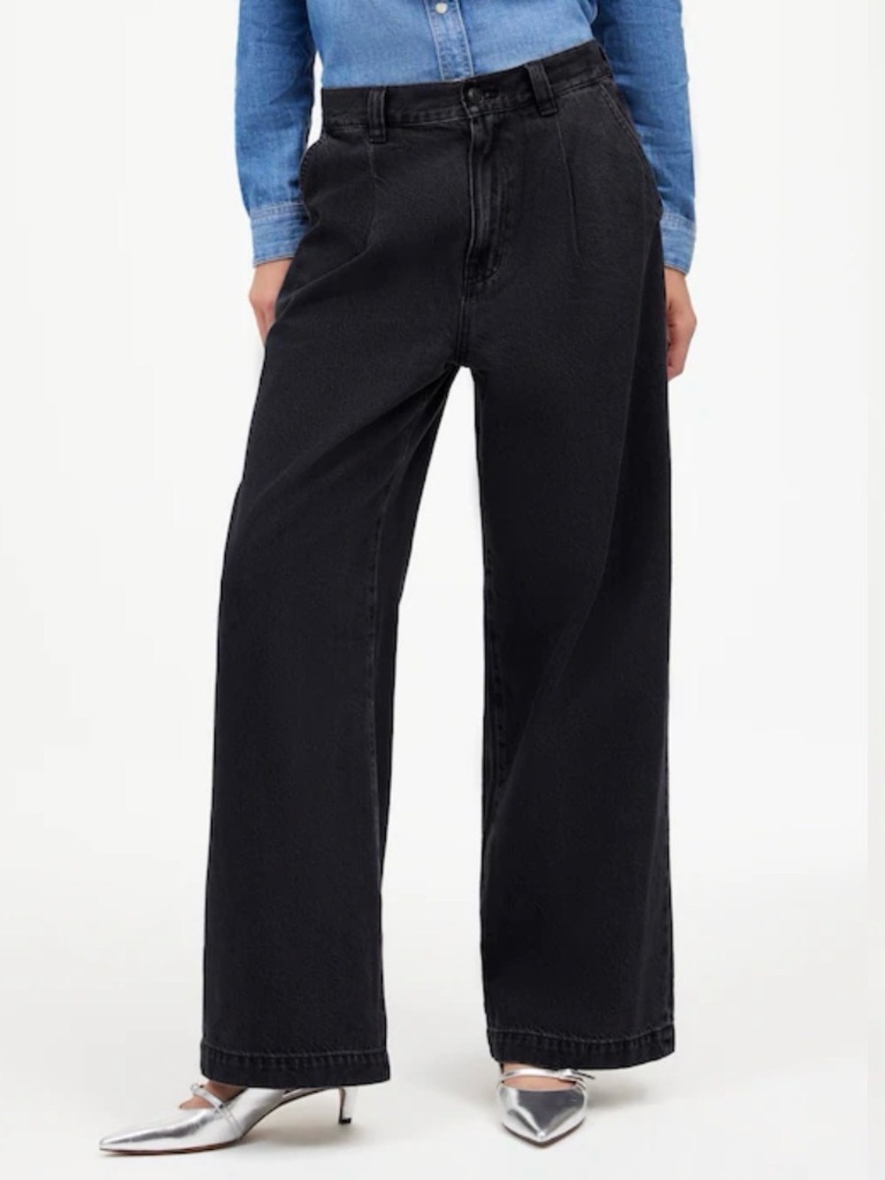 Madewell The Harlow Wide-Leg Jean: Airy Denim Edition Sz 33